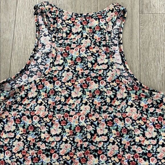 NWOT Gypsy Warrior Racerback Ribbed Floral Tank - Picture 3 of 7